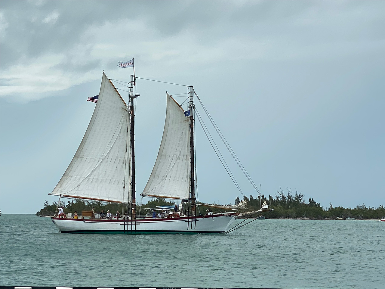 A schooner on the ocean in Key West
